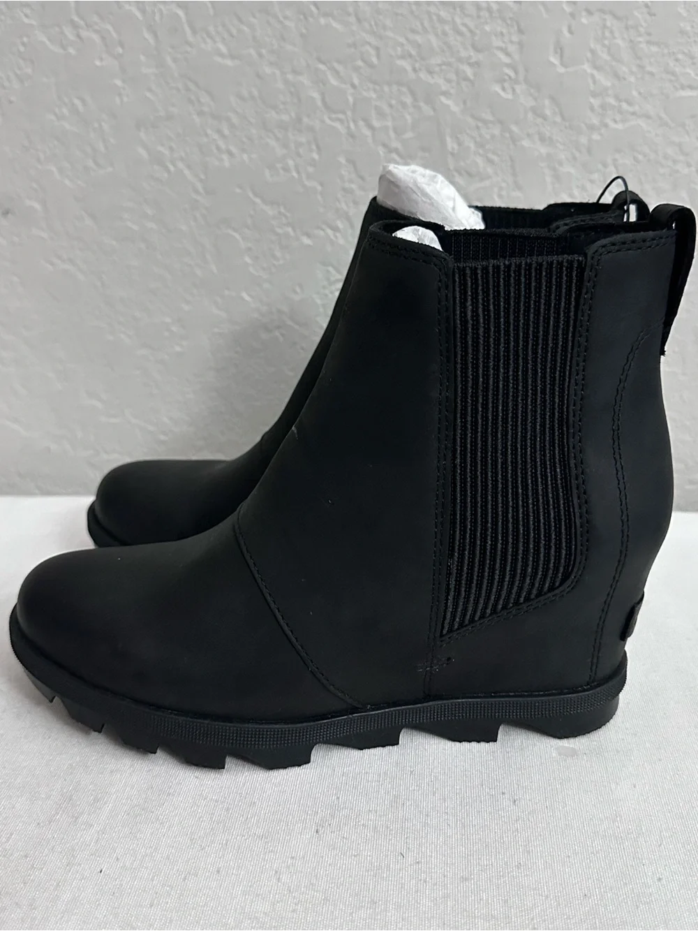 Sorel Womens Joan Rhapsody Chelsea Wedge Size 7 Black